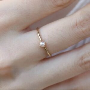 18K Plated Pearl Ring